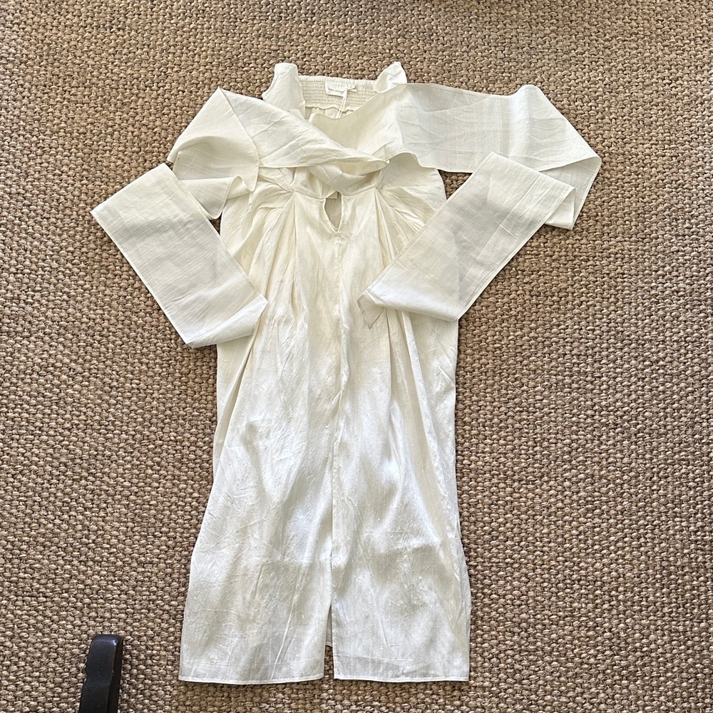 Julia Amory Cartagena Silk Ivory Skirt Small NWT